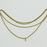 Victorian 9ct Yellow Gold Long Guard Muff Chain Necklace Antique c1860 160cm