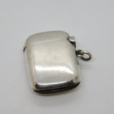 Victorian Sterling Silver Working Compass Campaign Vesta Case 1901 Antique