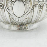 George III Sterling Silver Floral Pattern Bowl Antique 1804 London