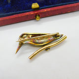 9ct Yellow Gold & Colourful Enamel Kingfisher Brooch 1993 Birmingham Vintage