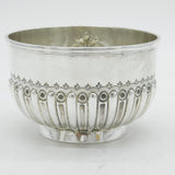 George III Sterling Silver Floral Pattern Bowl Antique 1804 London