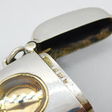 Victorian Sterling Silver Working Compass Campaign Vesta Case 1901 Antique