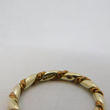 9ct White & Rose Gold Rope Twist Stacking Ring Vintage 1990 London