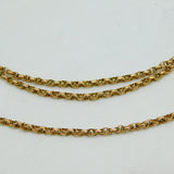 Victorian 9ct Yellow Gold Long Guard Muff Chain Necklace Antique c1860 160cm