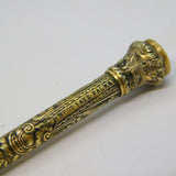 19th Century Sterling Silver Gilt Floral Decorated Propelling Pencil Antique c1880
