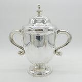 Irish George II Large Sterling Silver Lidded Trophy Cup Antique 1732 Dublin, Erasmus Cope