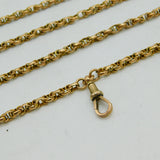 Victorian 9ct Yellow Gold Long Guard Muff Chain Necklace Antique c1860 160cm