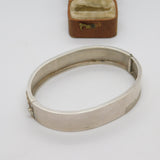 Victorian Gold & Sterling Silver Leaf Pattern Cuff Bangle Bracelet c1880 Antique
