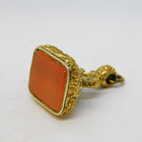 Victorian Large Rolled Gold & Carnelian Agate Fob Seal Antique c1860
