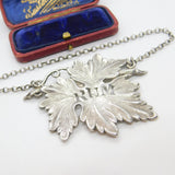 Georgian Sterling Silver Leaf Form Rum Decanter Label 1835 Birmingham Antique