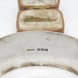 Sterling Silver Thistle & Floral Pattern Cuff Bangle Bracelet Antique 1935 Deco