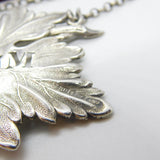 Georgian Sterling Silver Leaf Form Rum Decanter Label 1835 Birmingham Antique