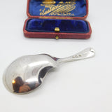 Victorian Sterling Silver Floral Pattern Tea Caddy Spoon 1894 London Antique