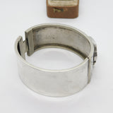 Victorian Sterling Silver Sweetheart Buckle Bangle Bracelet Antique c1880