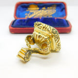 Large Victorian Rolled Gold & Carnelian Set Fob Seal Pendant Antique c1860