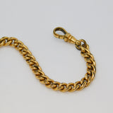 Victorian Rolled Gold Double Albert Watch Chain T-Bar & Fob Antique c1890