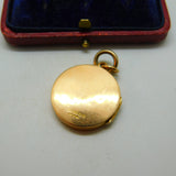 Edwardian 15ct Yellow Gold Monogram Sweetheart Locket Antique 1909 Birmingham