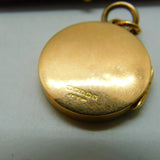 Edwardian 15ct Yellow Gold Monogram Sweetheart Locket Antique 1909 Birmingham
