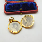 Edwardian 15ct Yellow Gold Monogram Sweetheart Locket Antique 1909 Birmingham