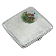 19th Century Austro-Hungarian .900 Silver & Enamel Hunting Cigarette Case