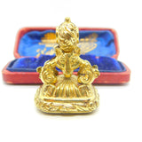 Victorian Yellow Metal & Chalcedony Set Fox Mask Form Fob Seal Pendant c1860