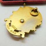 Sterling Silver Gilt & Enamel 'Phrygian Lodge' Masonic Fob Pendant Antique c1913