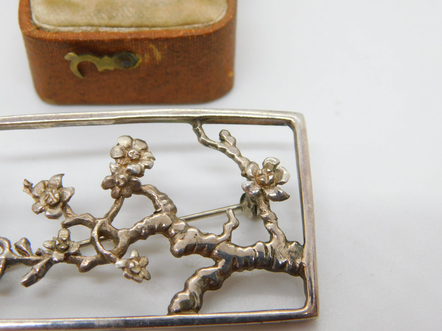 Modernist Sterling Silver Spring Floral Blossom Brooch Vintage c1990 Birmingham