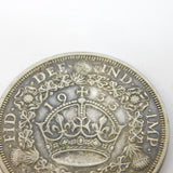 King George V Silver 'Wreath' Crown Coin 1933 Antique Very Fine Condition