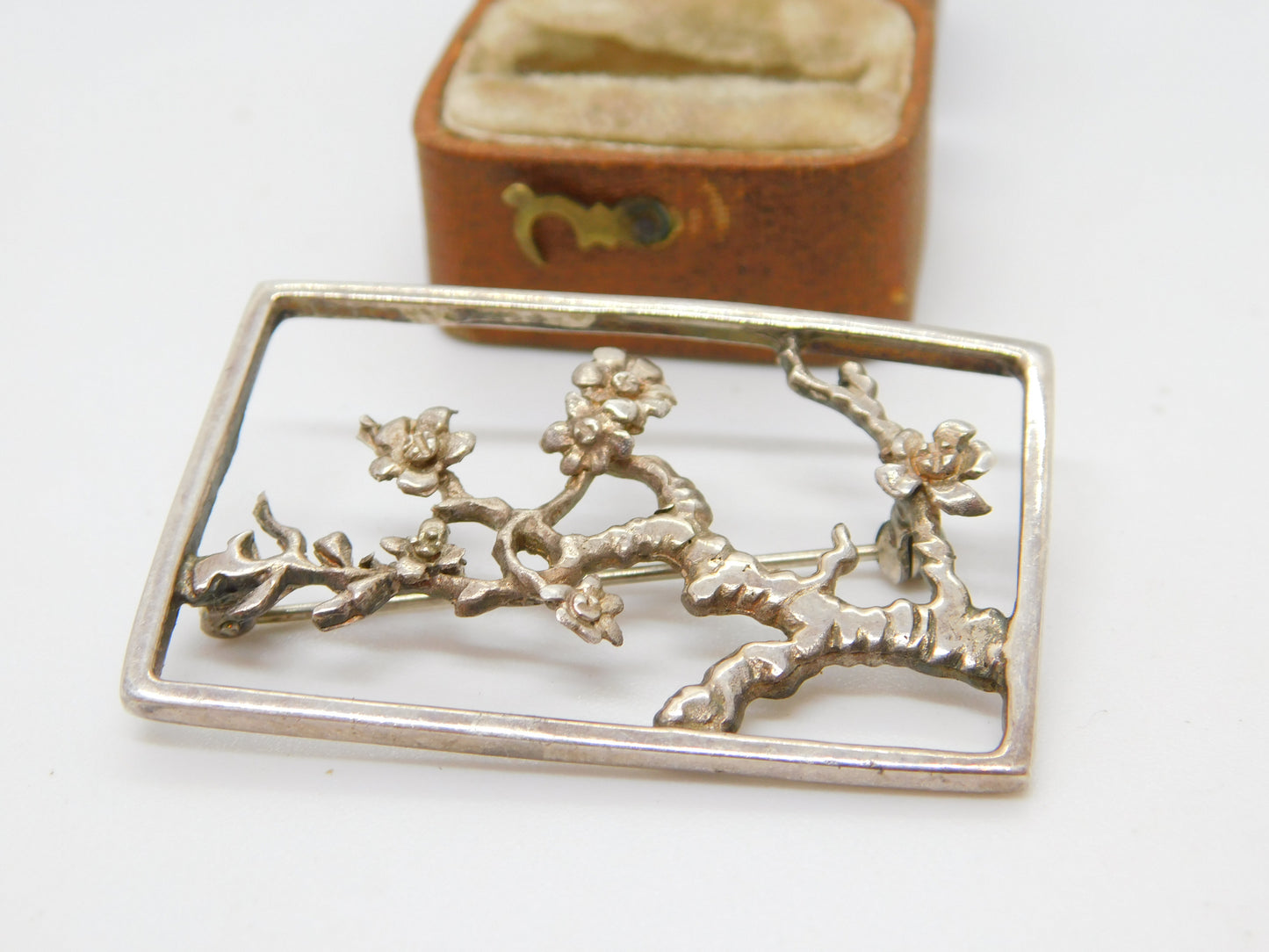 Modernist Sterling Silver Spring Floral Blossom Brooch Vintage c1990 Birmingham