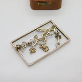 Modernist Sterling Silver Spring Floral Blossom Brooch Vintage c1990 Birmingham
