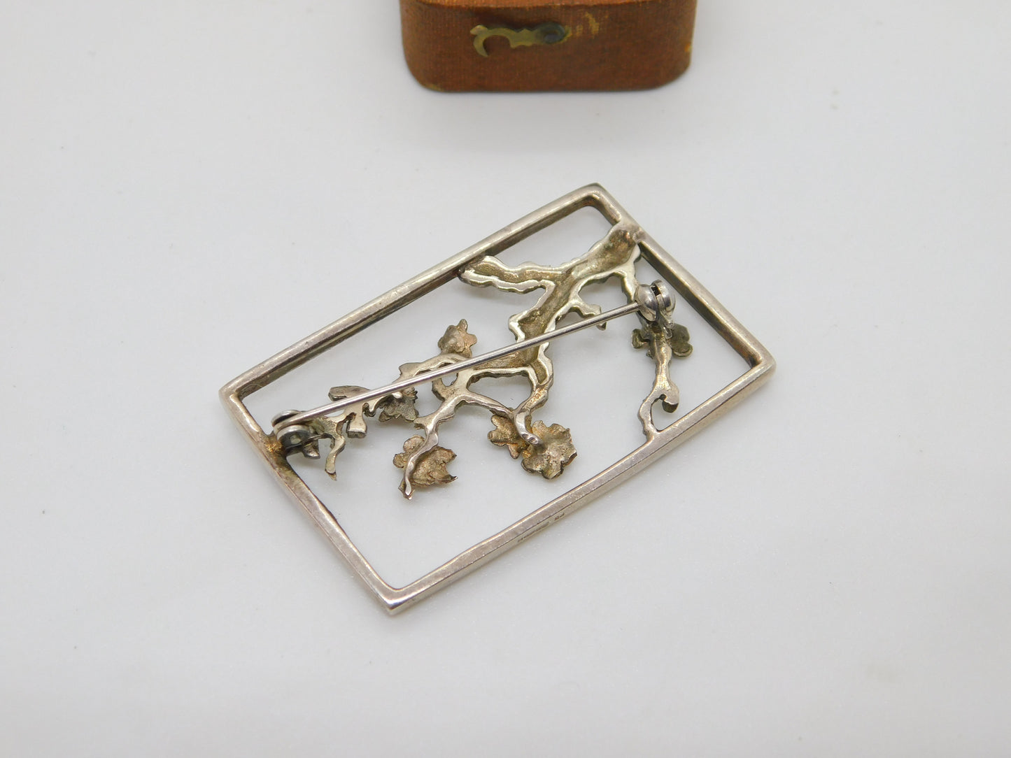 Modernist Sterling Silver Spring Floral Blossom Brooch Vintage c1990 Birmingham