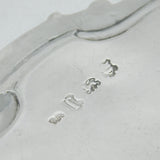 George II Sterling Silver Heraldic Crest Salver Dish Antique 1752 London