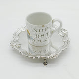 George II Sterling Silver Heraldic Crest Salver Dish Antique 1752 London