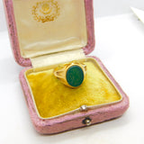 Victorian 18ct Yellow Gold Carved Monogram Intaglio Signet Ring 1866 London