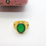 Victorian 18ct Yellow Gold Carved Monogram Intaglio Signet Ring 1866 London
