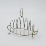 Edwardian Sterling Silver Ball Feet Toast Rack Antique 1903 Birmingham