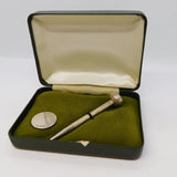 Boxed Sterling Silver Golf Putting Ball Marker Golf Tee Vintage 1977 Birmingham