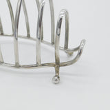 Edwardian Sterling Silver Ball Feet Toast Rack Antique 1903 Birmingham