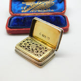 Nathaniel Mills Victorian Sterling Silver Floral Vinaigrette 1840 Birmingham