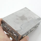 Victorian Indian Large Sterling Silver Box with Hunting Scenes Antique c1880
