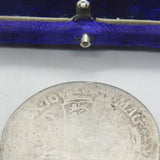 King Charles II Sterling Silver Crown Coin Antique 1677 Fair Condition