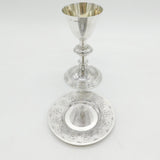 Victorian Sterling Silver Communion Chalice & Paten Antique 1896 London