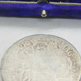 King Charles II Sterling Silver Crown Coin Antique 1677 Fair Condition