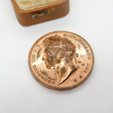 King George IV Copper on Bronze Coronation Medal Antique 1821 Georgian