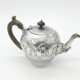 Victorian Sterling Silver 12 Zodiac Signs Teapot 1891 London Charles S. Harris