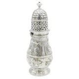 Queen Anne Britannia Standard Floral Silver Sugar Caster Antique 1703 London, Charles Adam