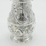 Queen Anne Britannia Standard Floral Silver Sugar Caster Antique 1703 London, Charles Adam