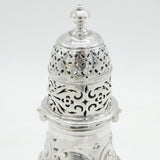 Queen Anne Britannia Standard Floral Silver Sugar Caster Antique 1703 London, Charles Adam