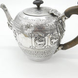 Victorian Sterling Silver 12 Zodiac Signs Teapot 1891 London Charles S. Harris