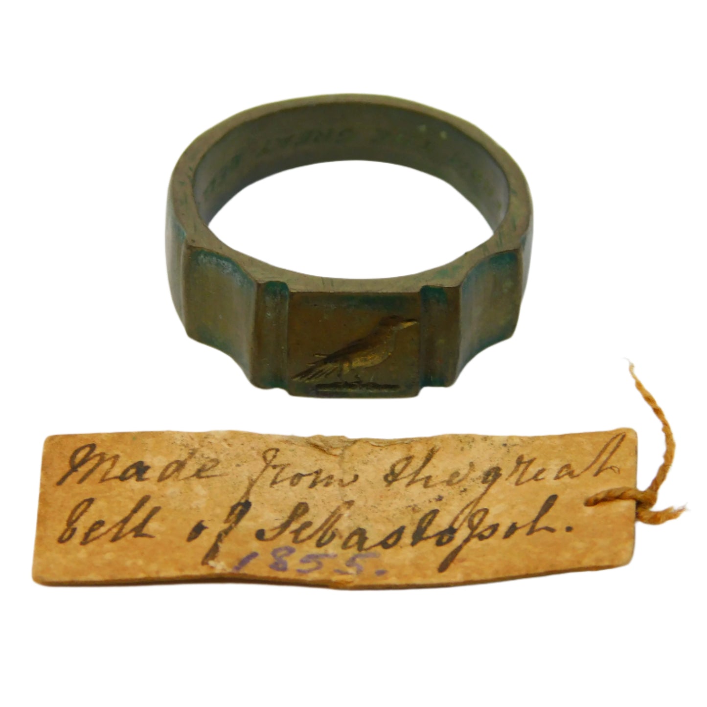 Victorian Crimean War Bronze Ring 'Made from the Great Bell of Sebastopool' 1855